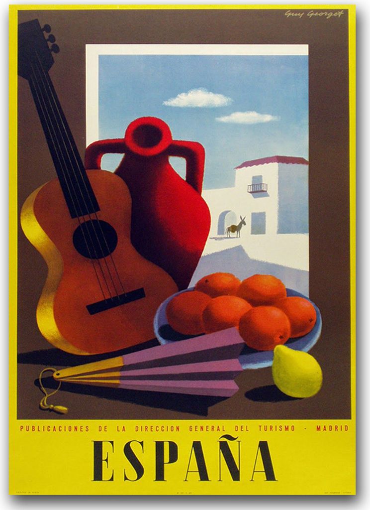 Poster - Canvas - Leinwand - 59,4 cm x 84,1 cm - Fotoposter - Leinwandkunst - Spanien Madrid