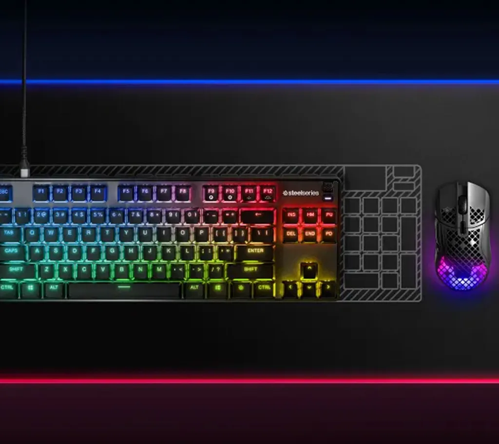 Clavier Mécanique Optique Apex 9 TKL DE Noir Format Compact Gaming