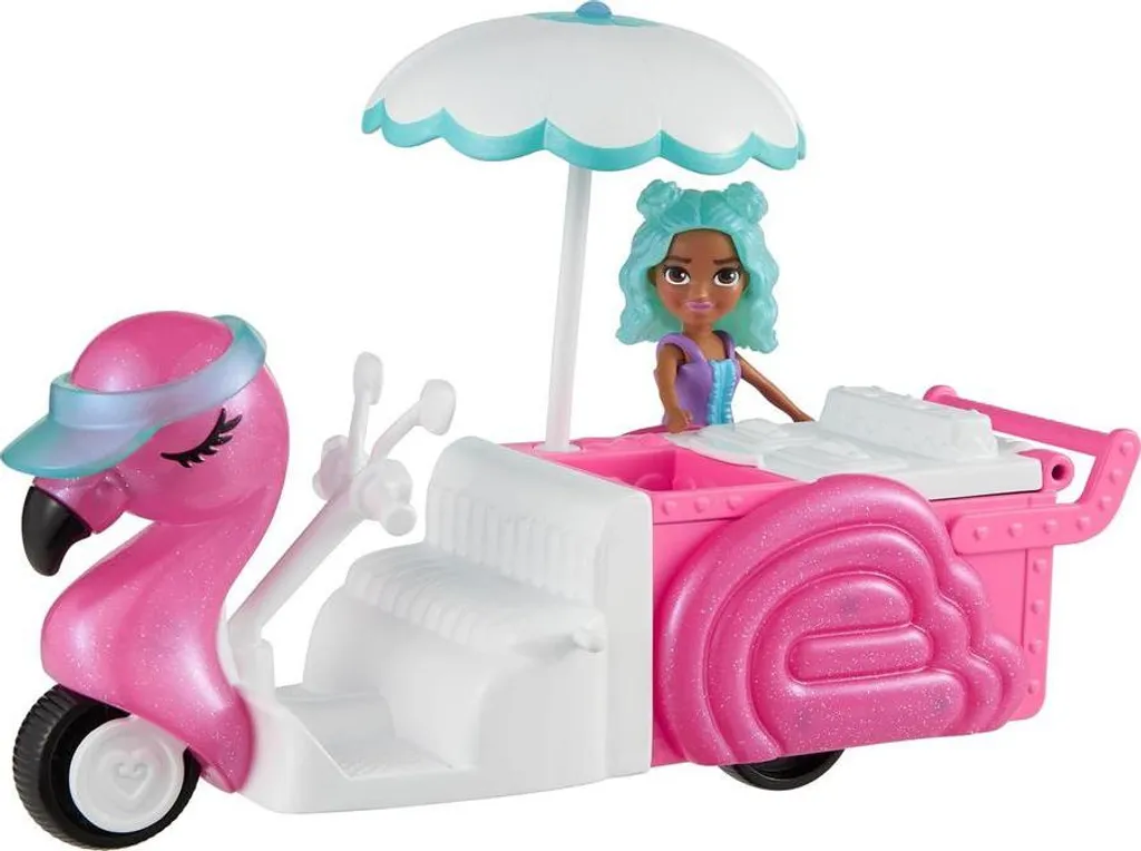 Mini Coffret Polly Pocket Flamingo Chariot à Snacks Mobile Mattel HWP24