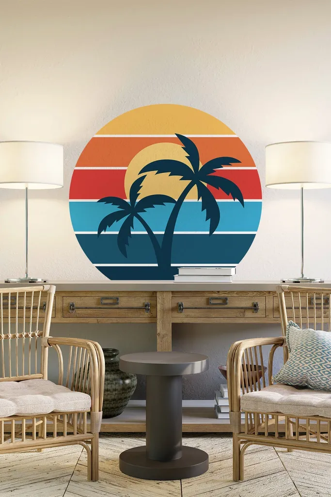 Décorer un Mur Vide Facilement avec le Sticker PVC Multicolore 78x78cm
