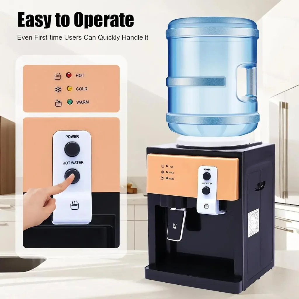 Distributeur d'eau électrique de table 220V noir pour eau chaude 95°C