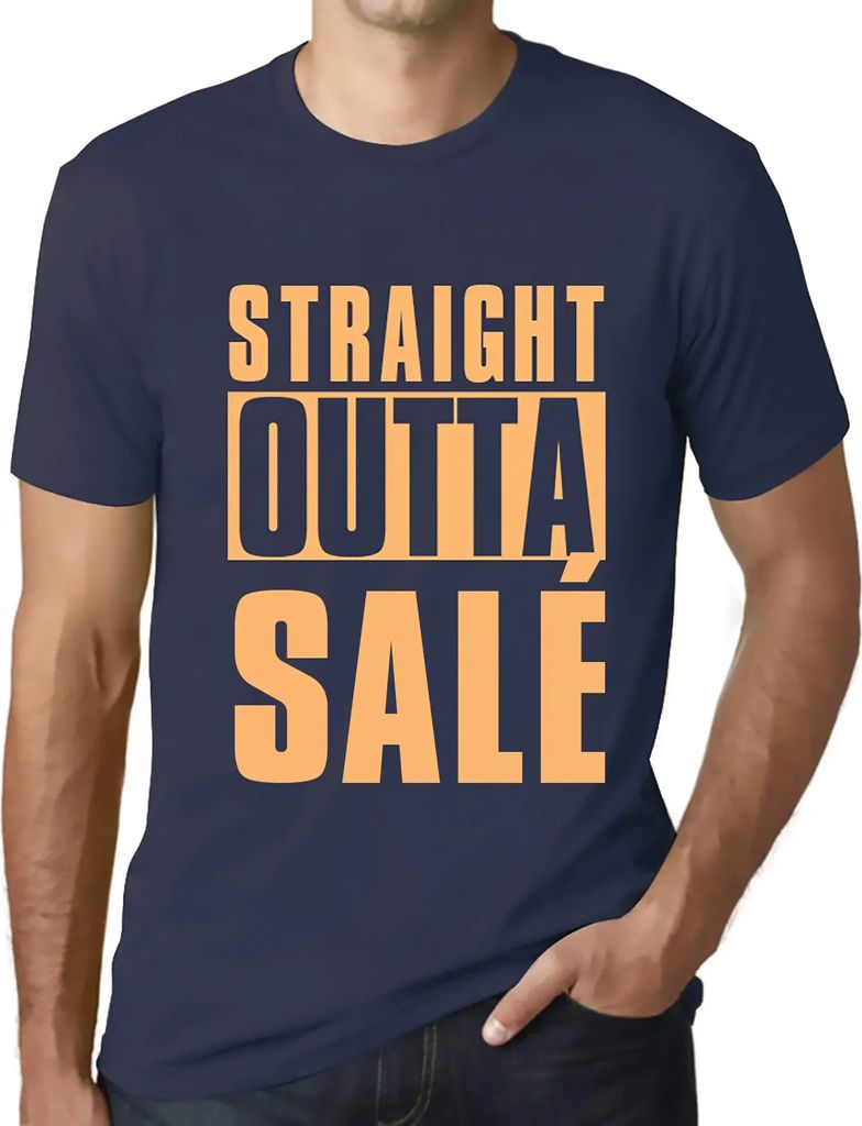 Herren Grafik T-Shirt Straight Outta Salé Öko-Verantwortlich Vintage Jahrgang Kurzarm Lustige Druck Geburtstag Geschenk Mann