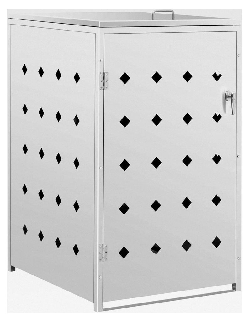 Mülltonnenbox für 1 Tonne 240 L aus Edelstahl