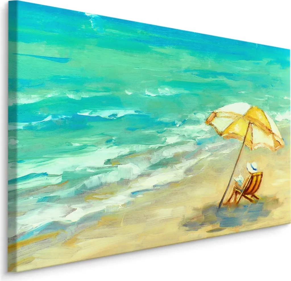 Favolosa tela PICTURES 120x80 cm XXL stampa d'arte spiaggia mare onde vacanze