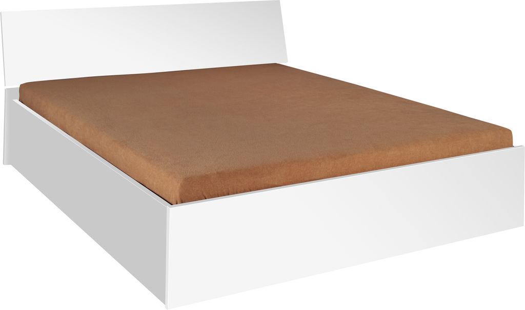 Doppelbett mit Stauraum 180x200 MAKEL - weiß