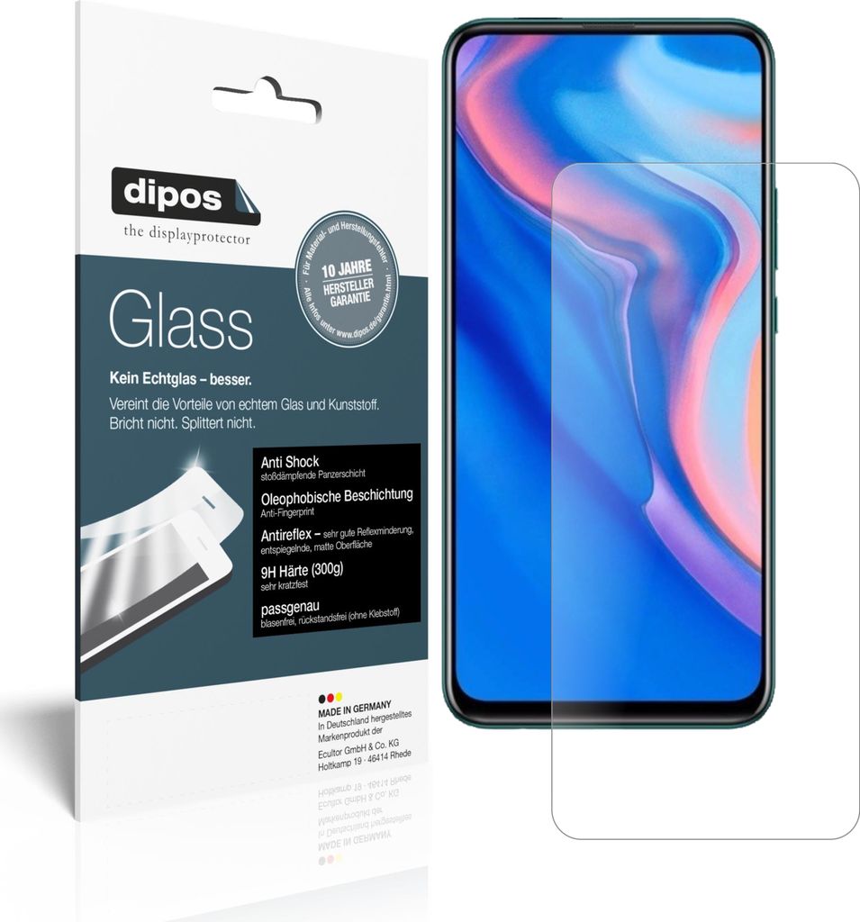 1x Schutzfolie für Huawei P Smart Pro (2020) matt - Anti-Shock 9H Folie dipos Glass Kunststoffglas