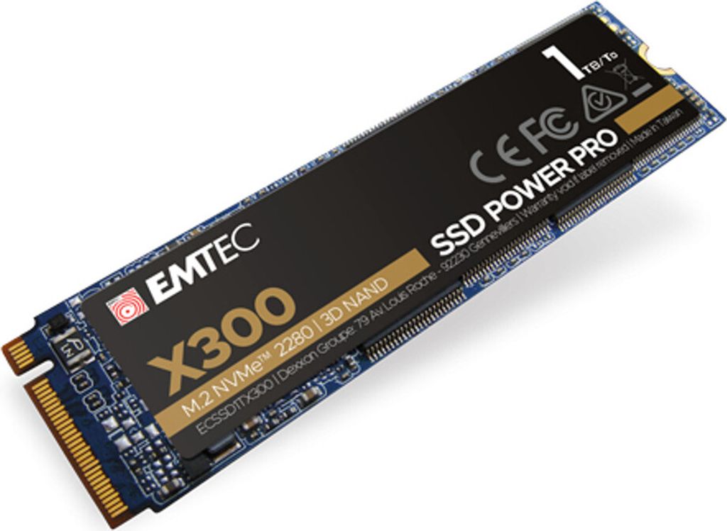 Emtec SSD M.2 NVMe PCIe 3.0 X300 1TB Intern retail Produktbild 