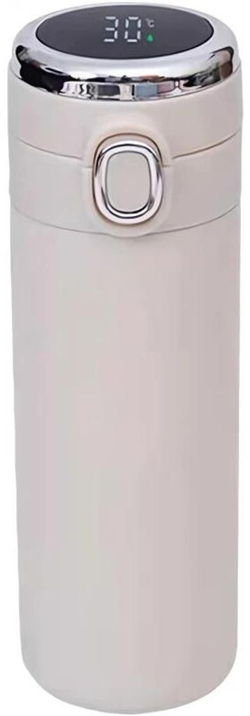 Pronett XJ5250 Thermobecher mit Trinkaufsatz, LCD, 300 ml, weiß