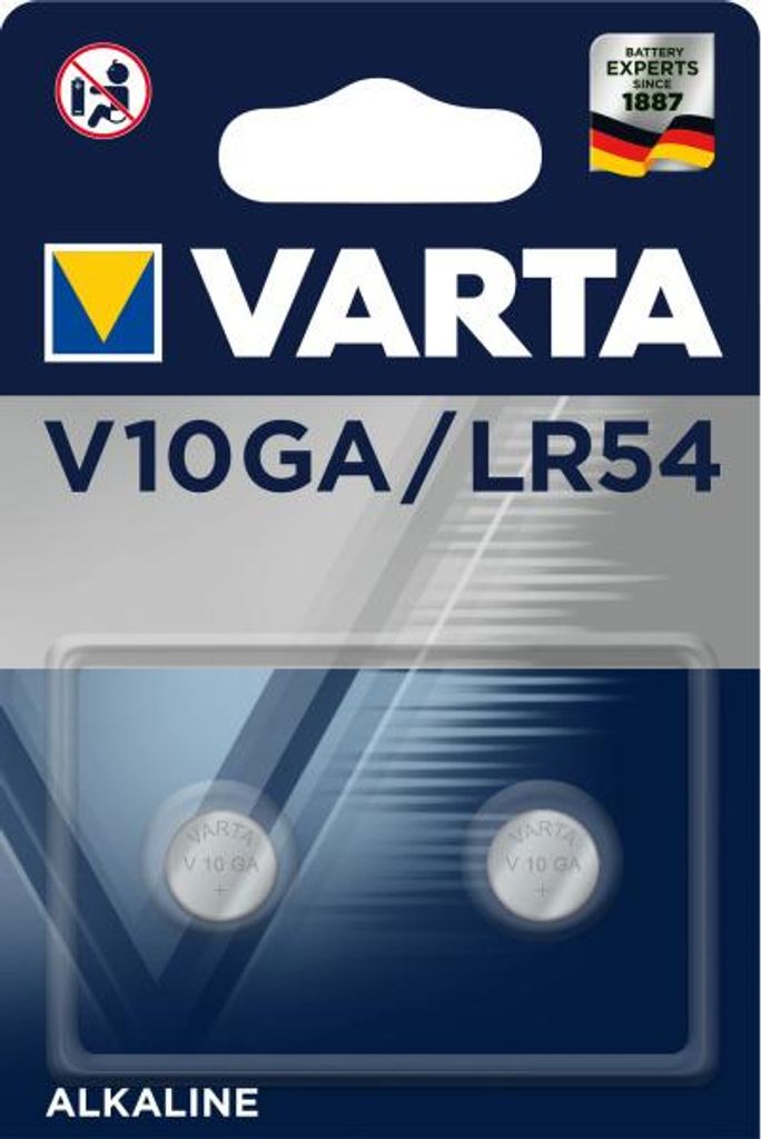 Varta - Pile Electronqiue V10GA-LR 54. Blister X2 Immagine del prodotto 