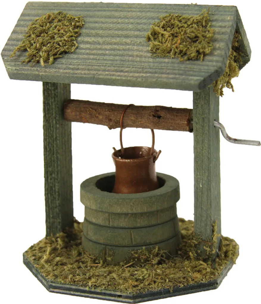 Futterkrippe Mit Dach - Traditionelles Krippenzubehör 11cm Für Weihnachtskrippen