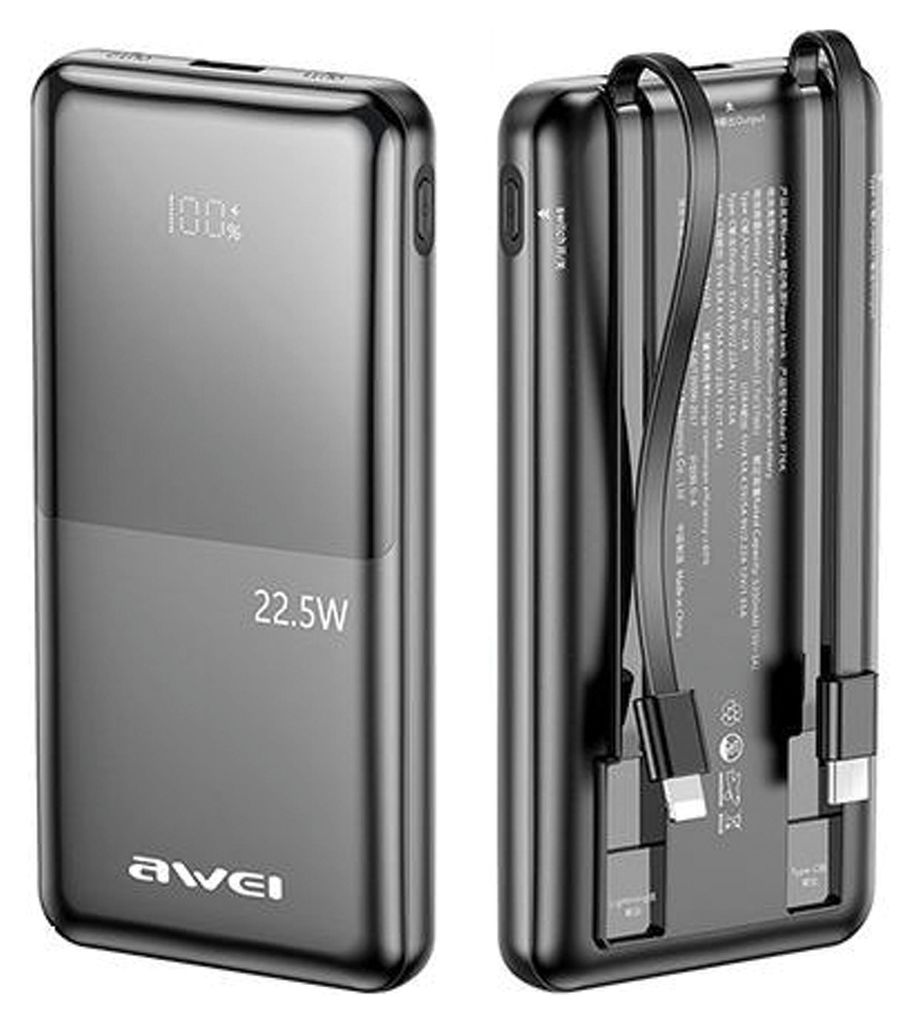 Awei Powerbank 10000mAh P76K 22,5W 4 charging output Produktbild 