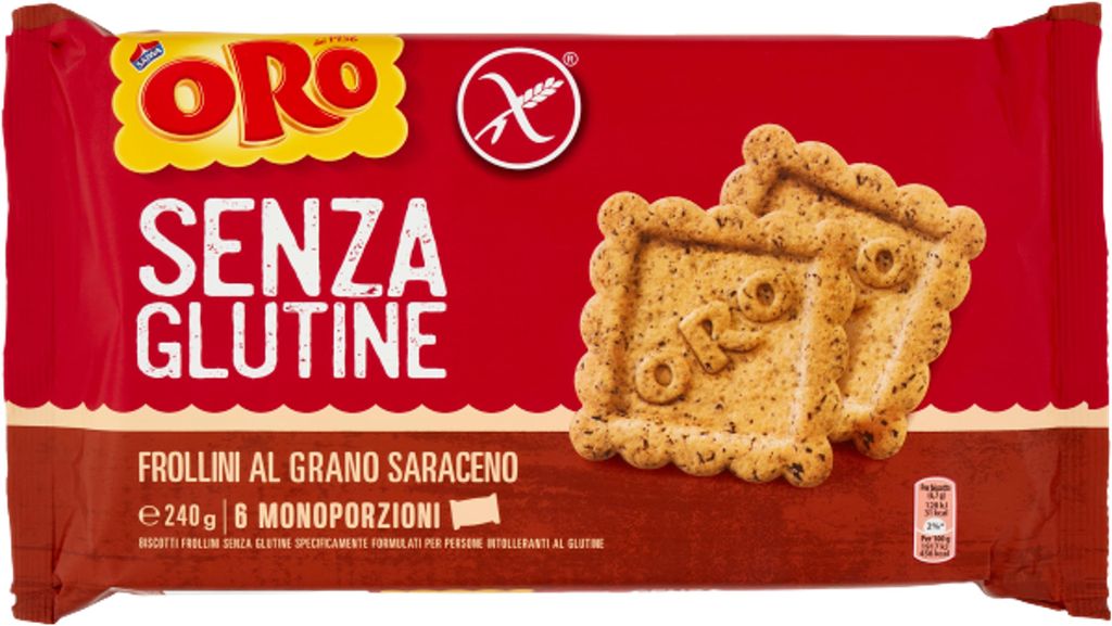 Biscuits Oro au sarrasin, sans gluten, 240 g - Saiwa Image du produit 