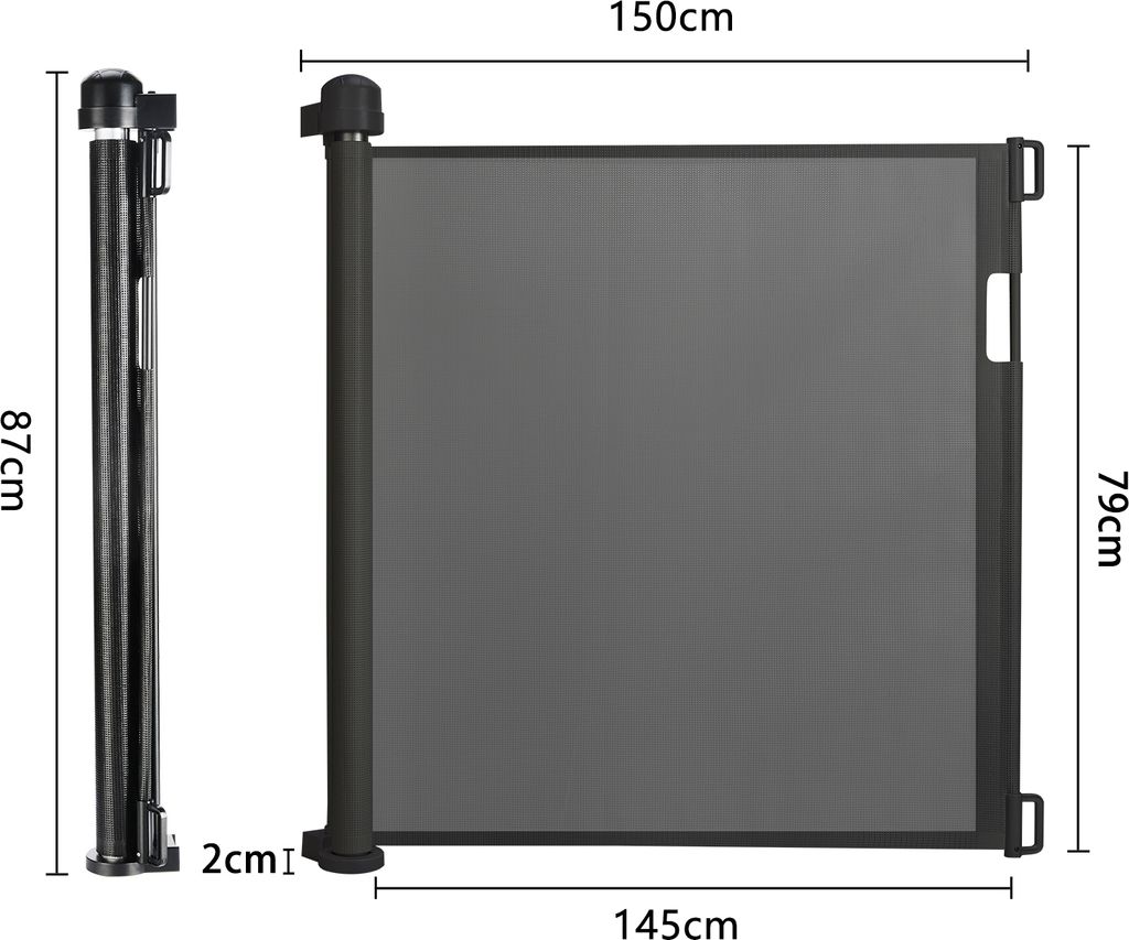 Barrera De Seguridad Para Cama VA-Cerulean - 60 Cm, Altura Ajustable, Funda Lavable