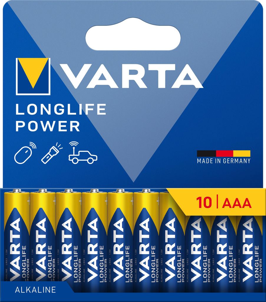 1x10 Varta Longlife Power Micro AAA LR 03            Produktbild 