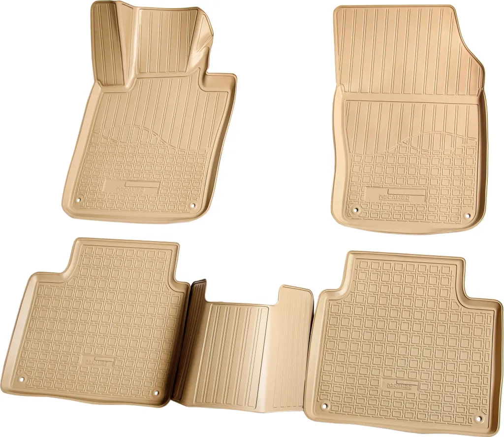 Set Tappetini 3D Volvo S90 V90 II dal 2016 Gomma Beige con Bordi Alti