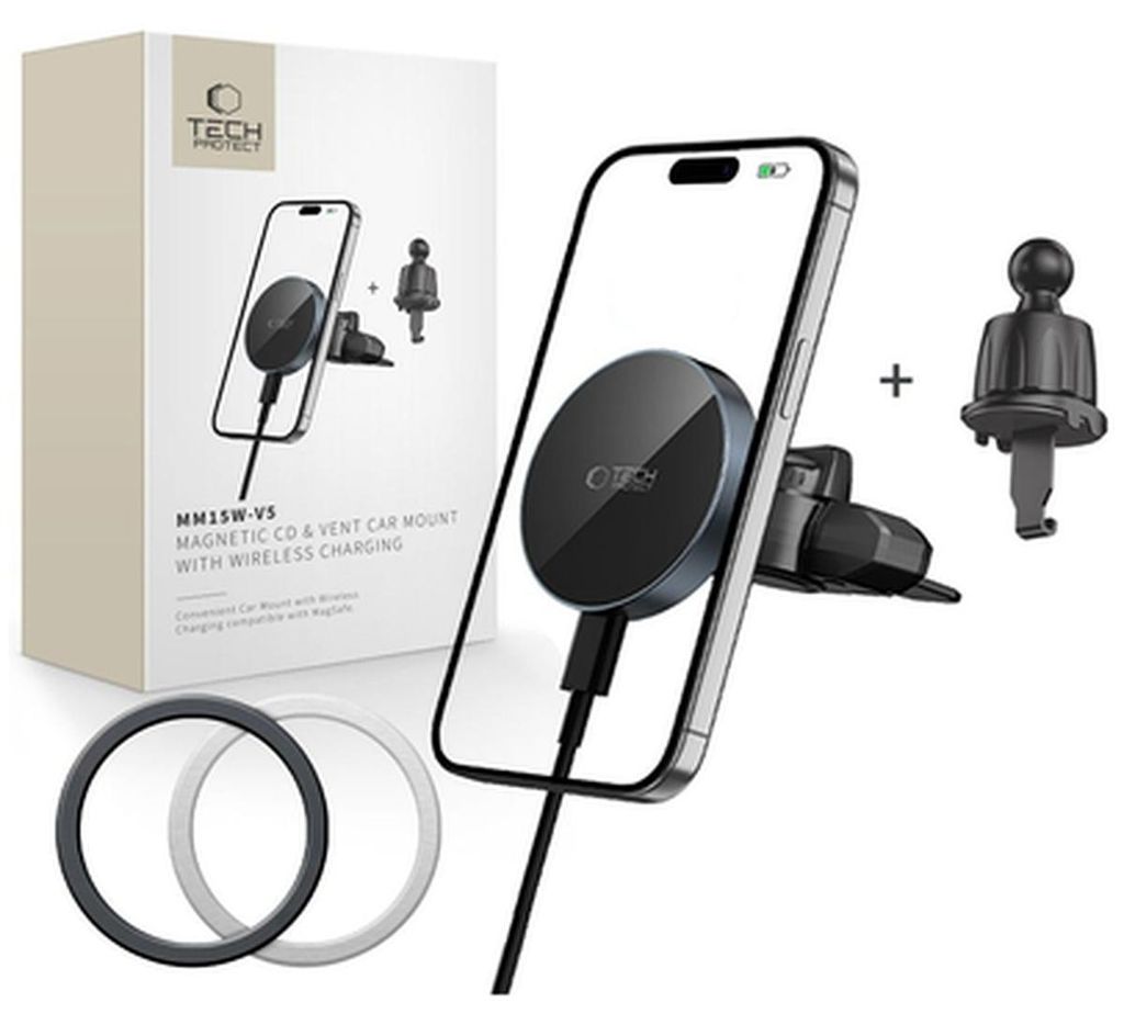 Tech-Protect mm15W-V5 Magnetyczna podstawka samochodowa Zdjęcie produktu 
