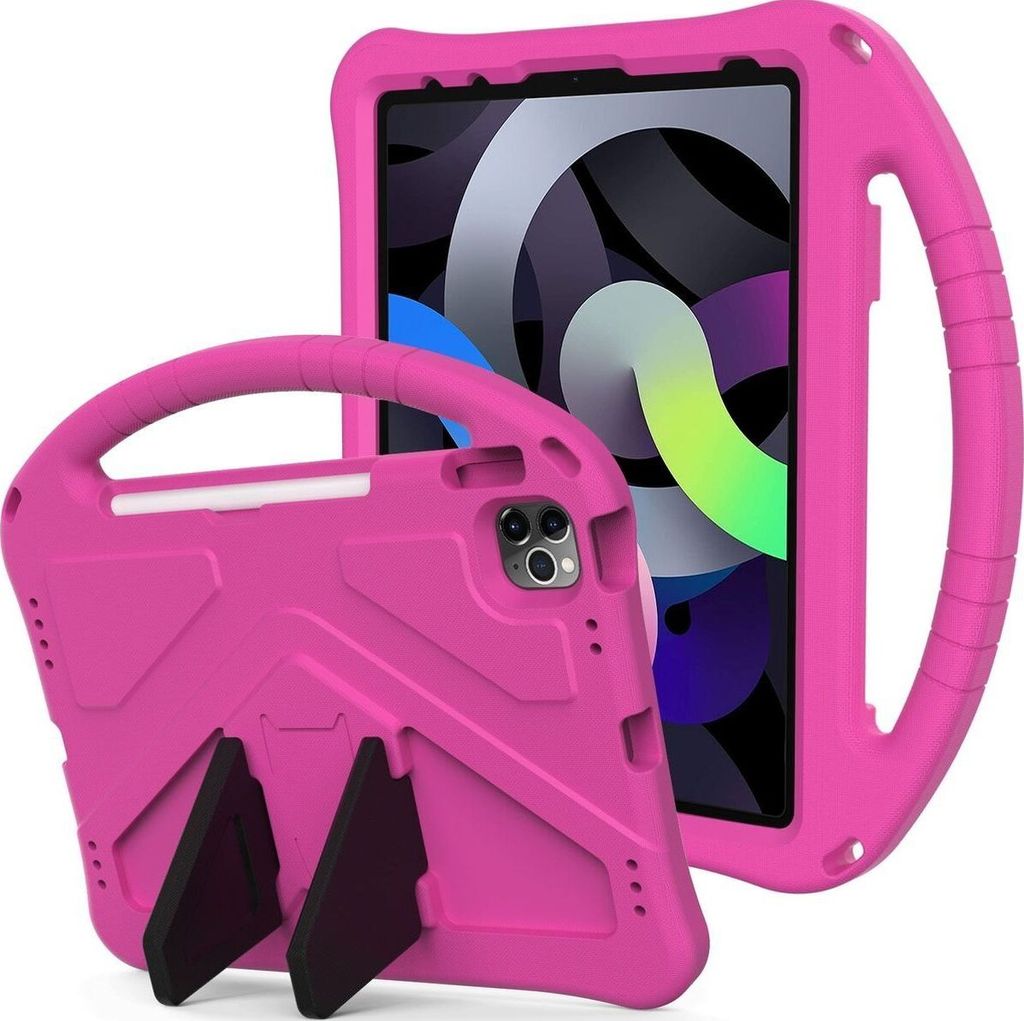 Mobigear AeroArmor iPad 11 (2025) Tablet Hülle für Kinder mit Tragegriff + Stifthalter - Pink