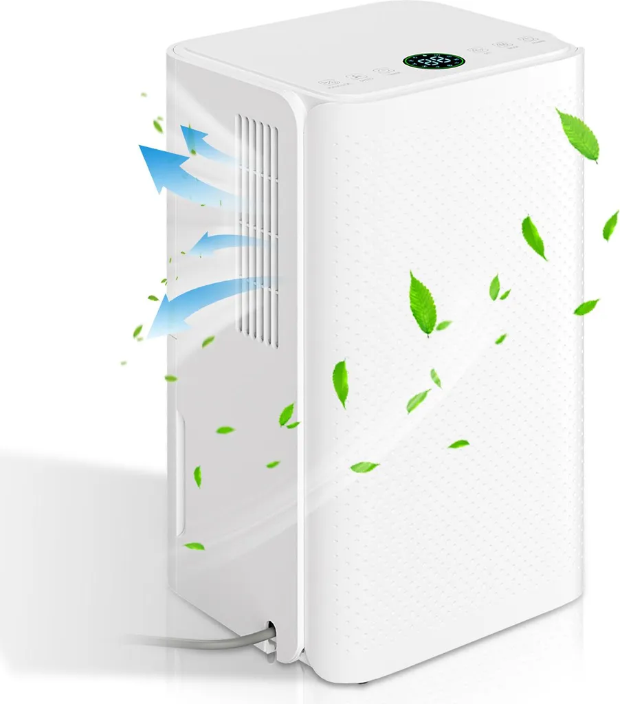 Deumidificatore Silenzioso 38dB Aopunly 16L: Aria Sana per Bambini