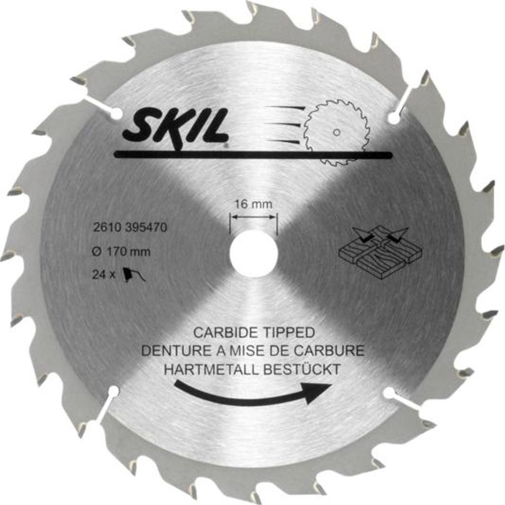 SKIL Hartmetall Sägeblatt 170mm 24 Zähne, Werkzeugaufnahme Produktbild 