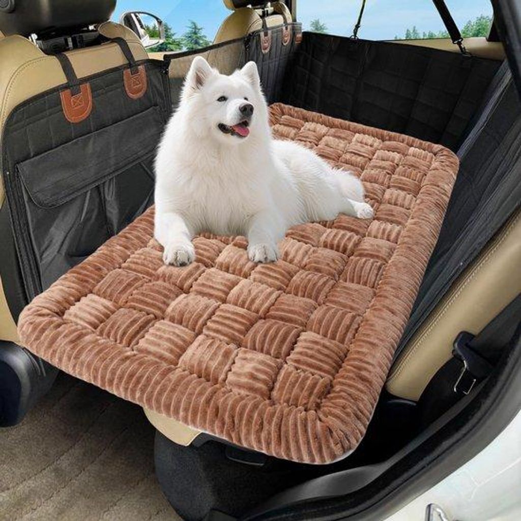 Hundedecke Auto Hinten 127x62,5cm Braun Antirutsch