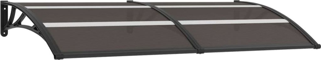 Vordach Schwarz 200x75 cm PC