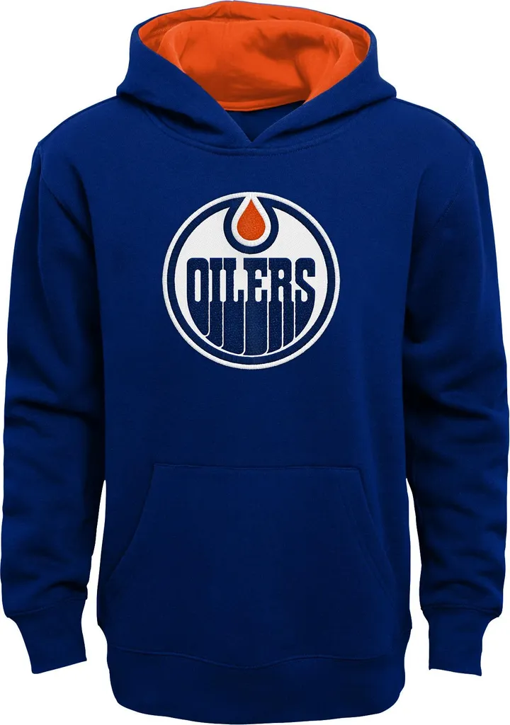 Hoodie Edmonton Oilers NHL pour Adolescent - Pull Polaire Bleu Marine