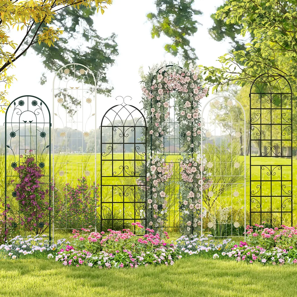 Clôture de Jardin Décorative et Support à Planter Vert 180 x 50 cm - 2 Pcs