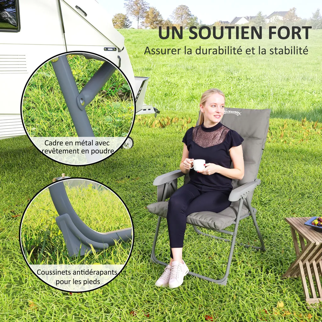 Chaise de Pêche Ergonomique et Fauteuil de Camping Pliant - 8