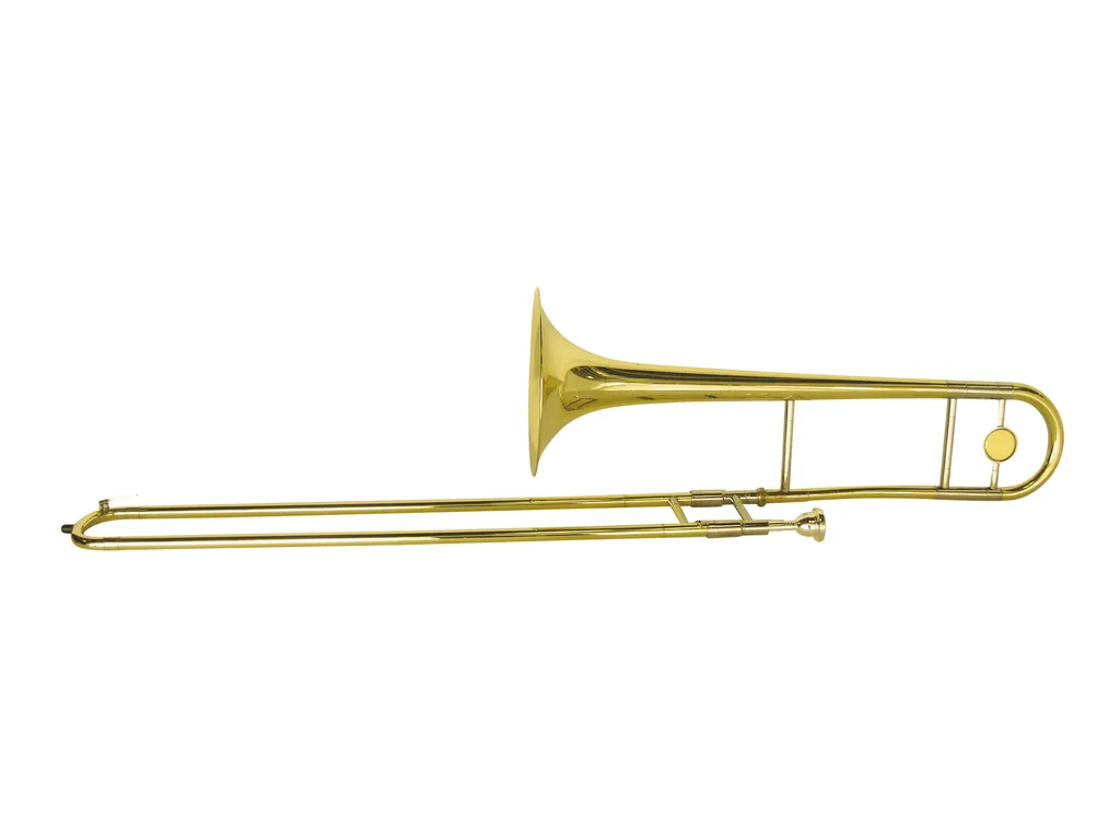 Trombone Ténor Si Bémol DIMAVERY TT-300 Finition Vernie Or en Laiton