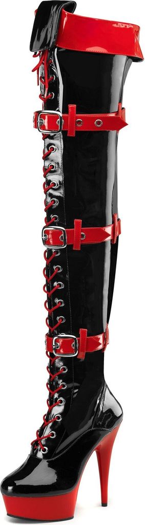 Funtasma - y Overknee-Plateaustiefel - Medic -3028 schwarz lack Gr.38,5