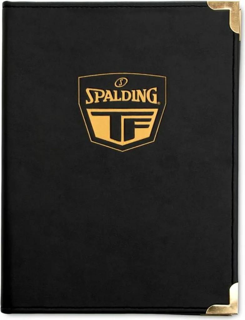 Spalding TF Binder Noir Premium avec Finition Texturée et Rangement A4