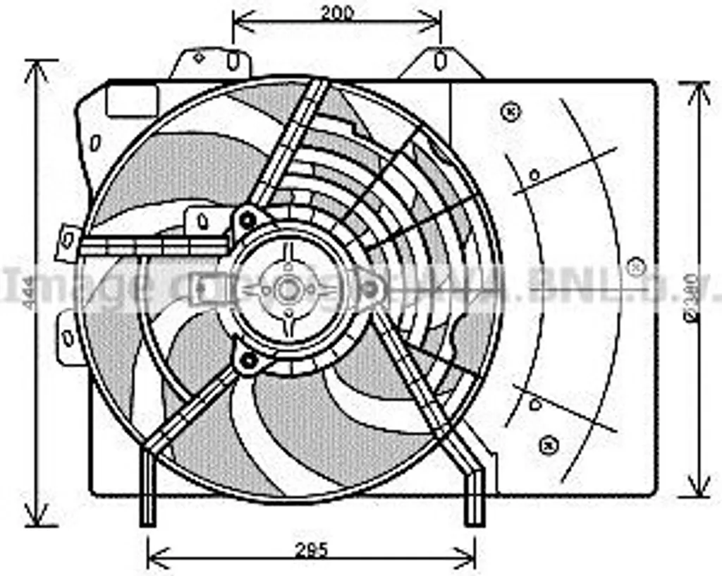 PRASCO PE7539 Ventilateur de radiateur OE 1253H0 pour Peugeot et Citroën