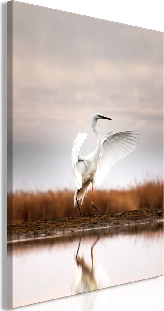 Vliesstoff Leinwandbild - Autumn by the Lake (1 Part) Vertical 60x90 cm Tiere g-B-0230-b-a