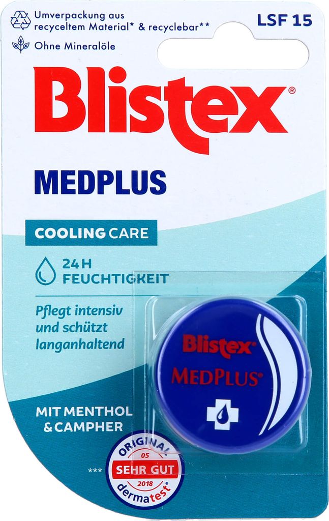 Blistex Medplus Creme ohne Mineralöl Tiegel 7 ml
