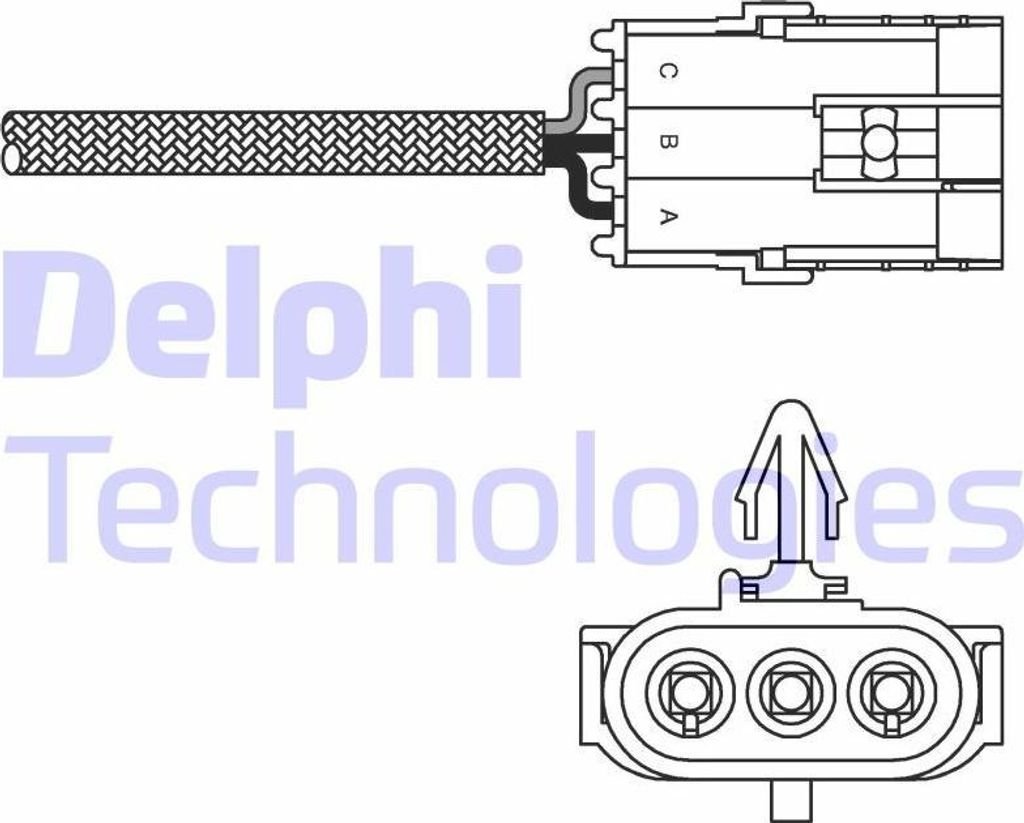 DELPHI ES10992-12B1 Lambdasonde OE 7700872878 kompatibel mit Clio, Kangoo