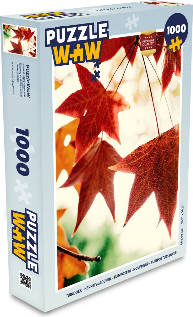 MuchoWow Puzzle 1000 Teile Herbstblätter - November - Natur - Bäume - Spielzeug - Alt und Jung - Spiele - Puzzeln