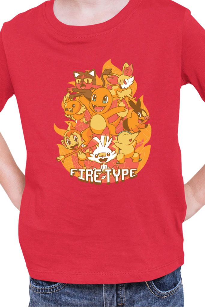 Kinder T-Shirt Japan Manga Anime Comics Pokemon 025, / Rot