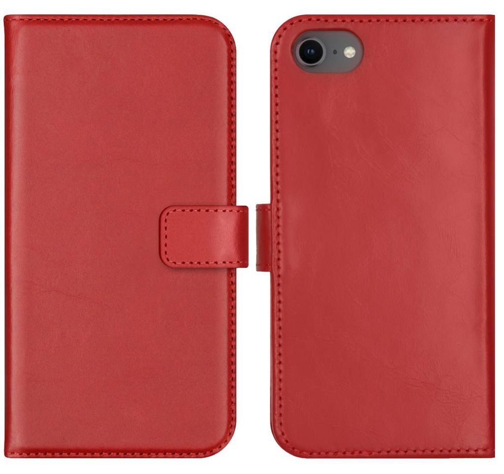Funda de Cuero Auténtico tipo Libro para Apple iPhone SE Imagen del producto 