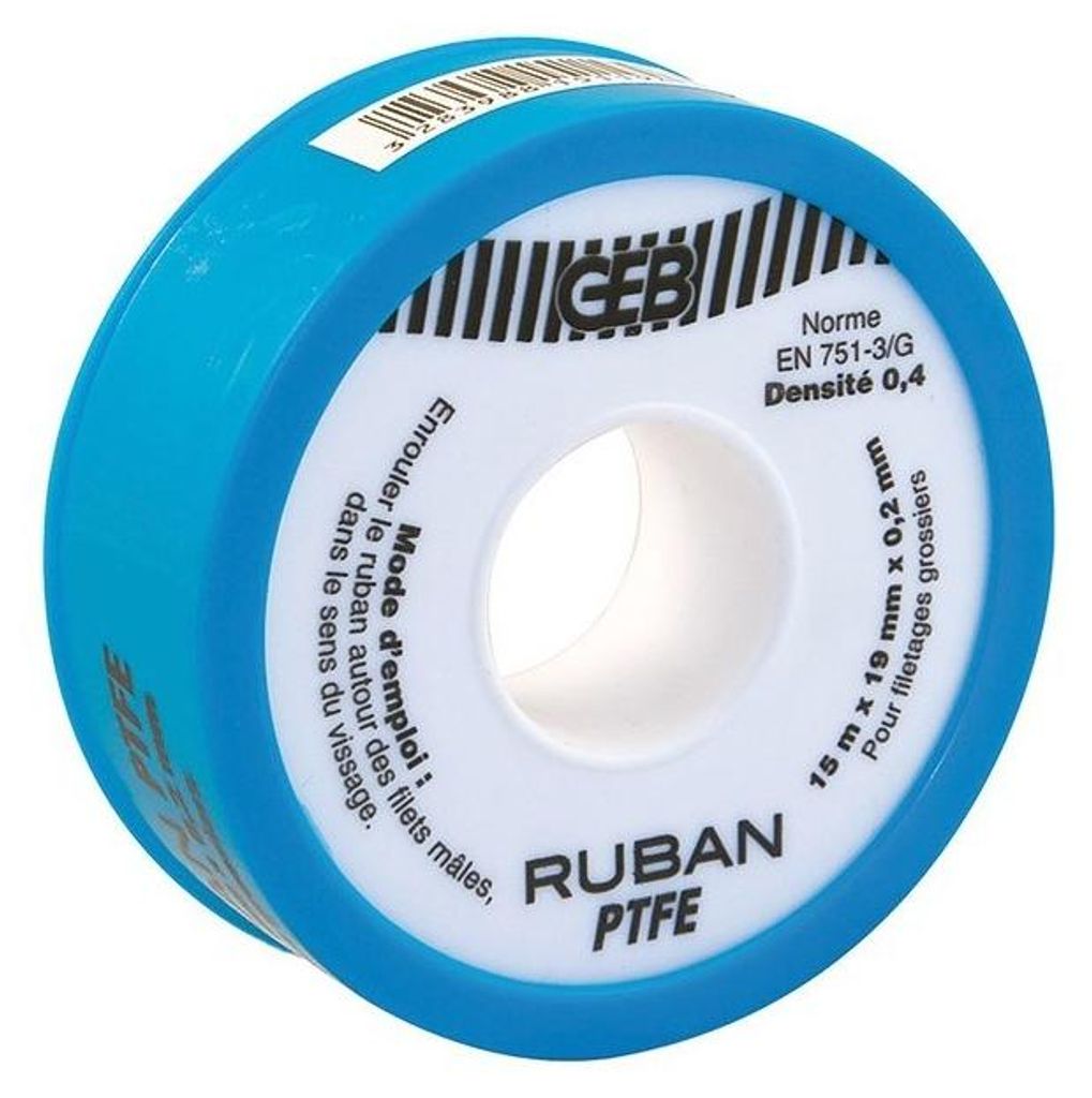 815119 PTFE-Band Spezial Großer Durchmesser 19mm x 15m x 0,2mm