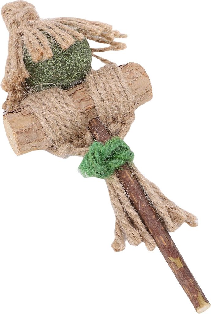 Katzenminze-Stick-Spielzeug Interaktives Indoor-Kauspielzeug für Katzen zur Zahnreinigung Langlebiges Spielzeug im Vogelscheuchen-Stil