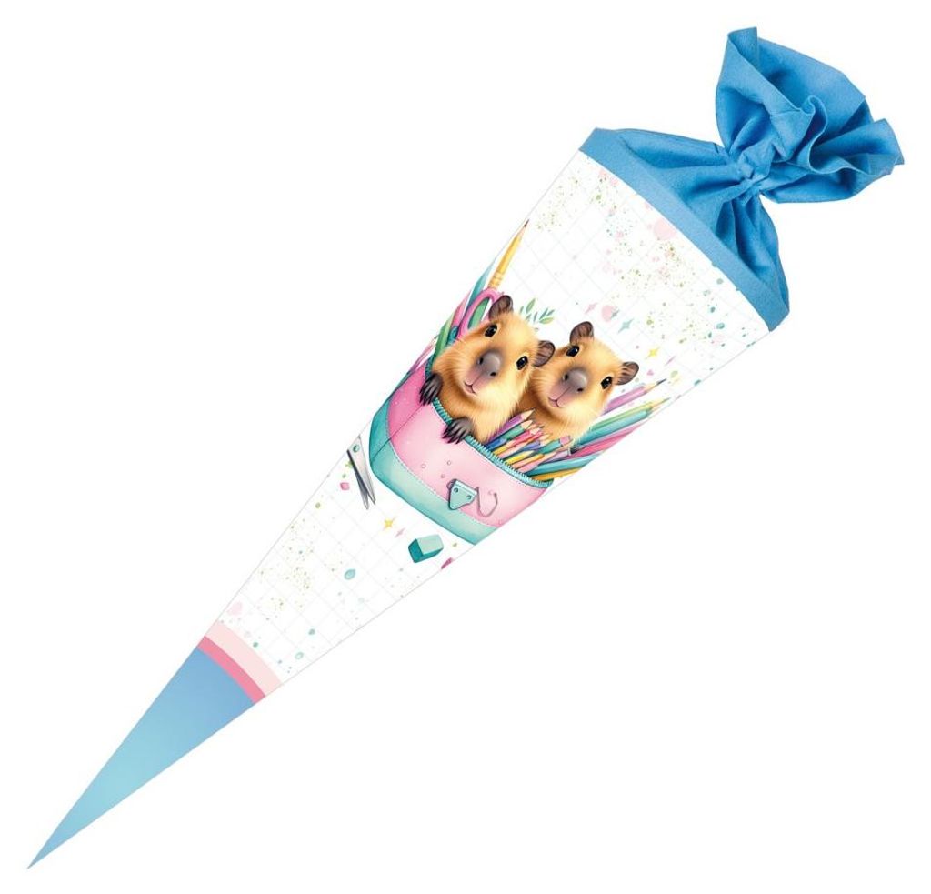 Nestler Schultüte Capybara 70cm mit Filzverschluss Produktbild 