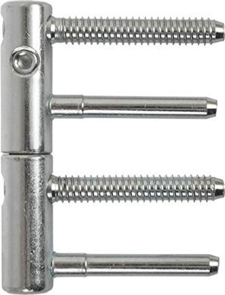 EXPERT TKZ verstellbares Scharnier fi 20 (Tragkraft 40 kg/1 Stk.), weiß verzinkt (9677.11)