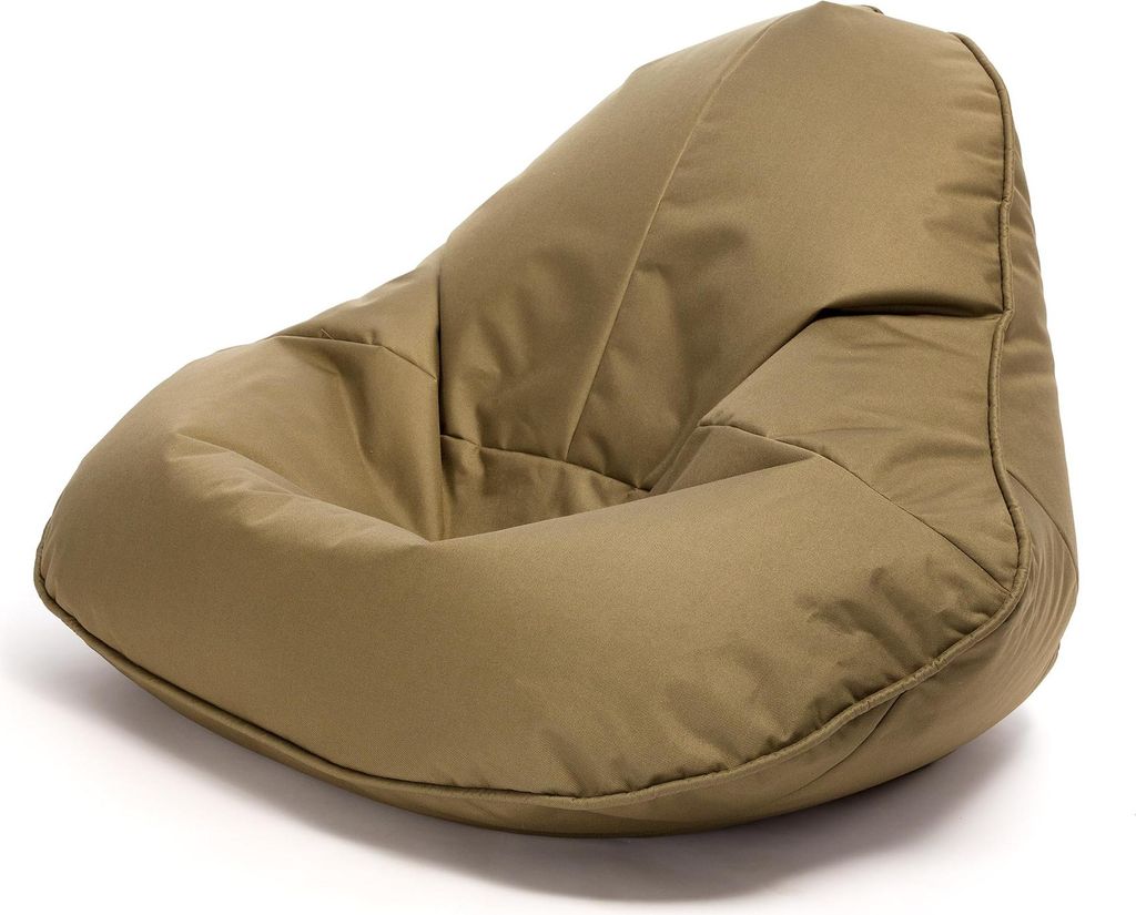 Ecopuf, Frog, Sitzsack Pouf, Sack Poufsessel Pufsack Kinder, Erwachene, 120x80cm, Nc19 Tabak