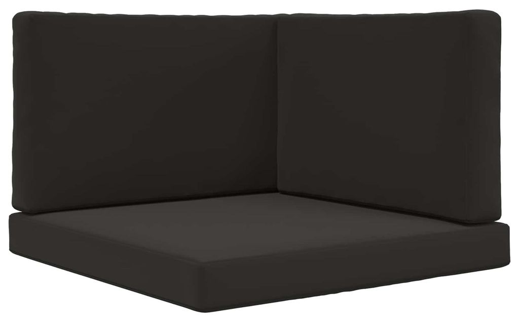 vidaXL Sofakissen für draußen 3 pcs Schwarz Polyester