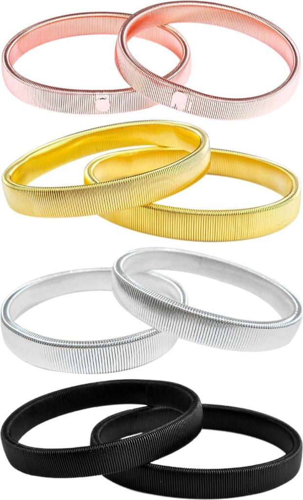 4 Paar Elastische Ärmelhalter Damen Mehrfarbige Anti Rutsch Produktbild 