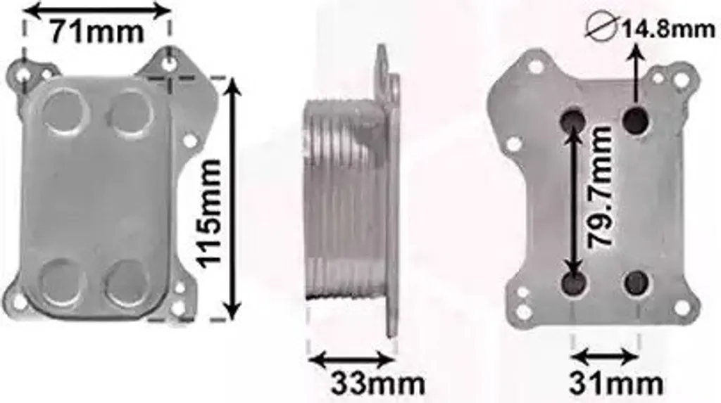 Radiateur d'huile moteur VAN WEZEL pour ALFA ROMEO Mito et Grande Punto