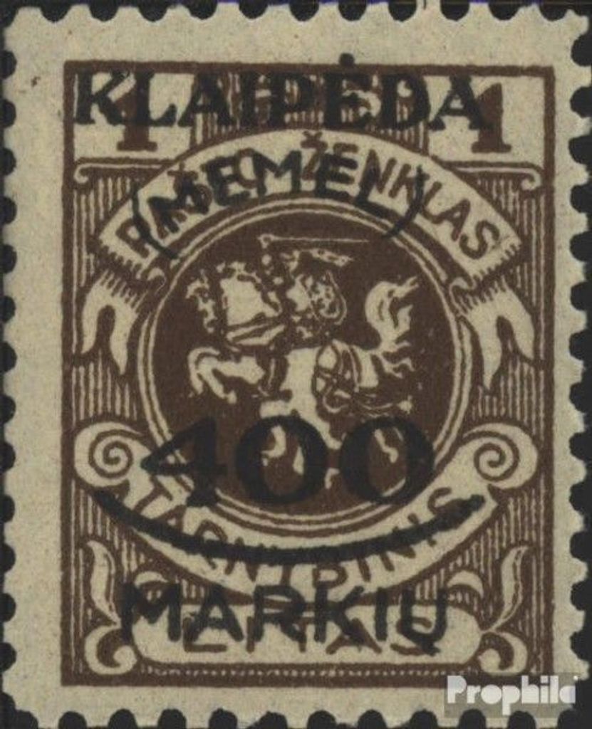 Briefmarken Memelgebiet 1922 Mi 128 mit Falz Klaipeda