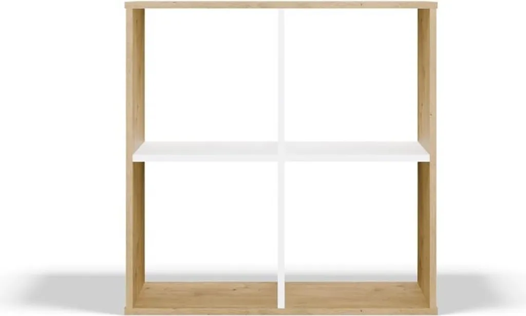 Étagère compacte RAINIS 1 : la solution de rangement chêne et blanc