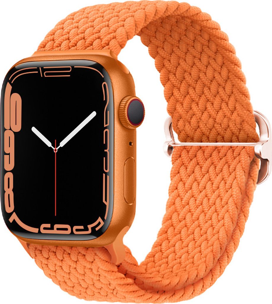 BStrap Elastic Nylon Armband für Apple Watch 42/44/45mm, orange