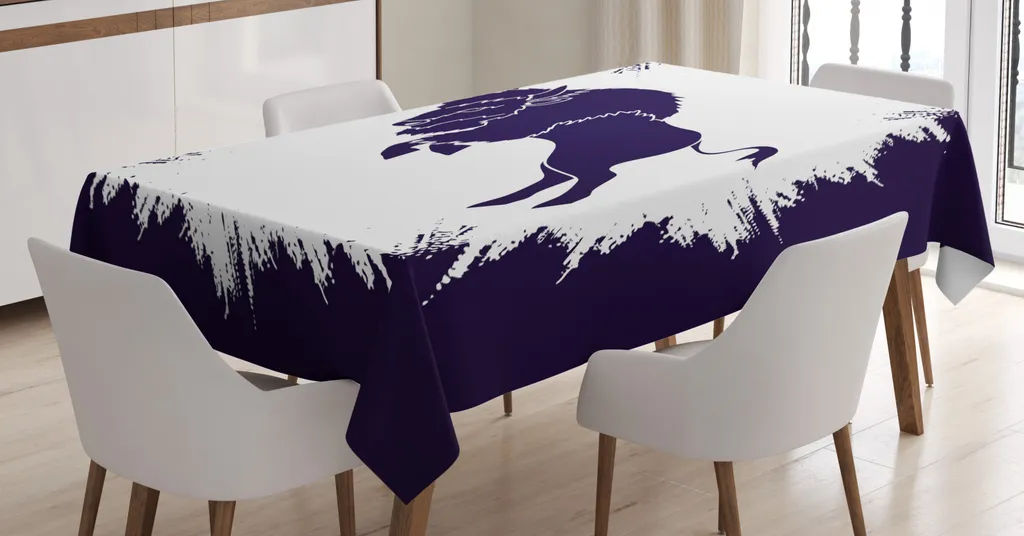 Tovaglia ABAKUHAUS 140x240 Blu Notte - Design Astratto Bisonte SEO